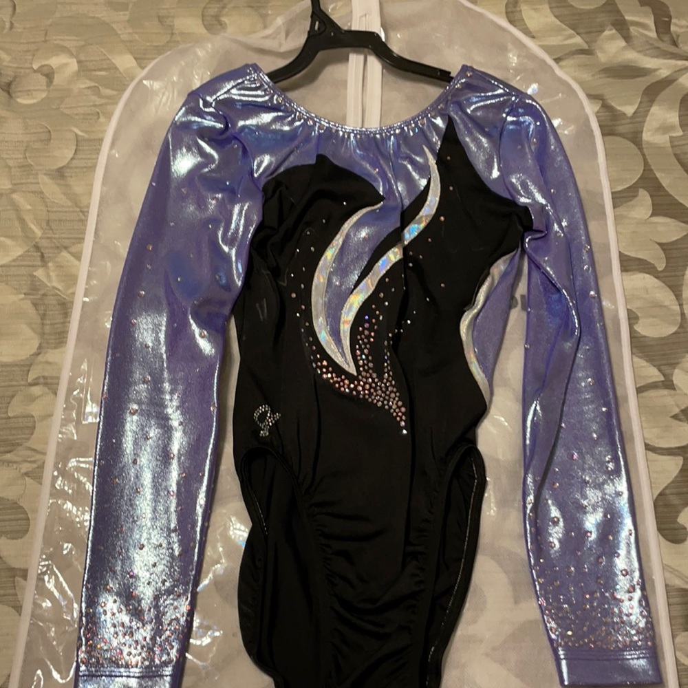 Purple competition leotard